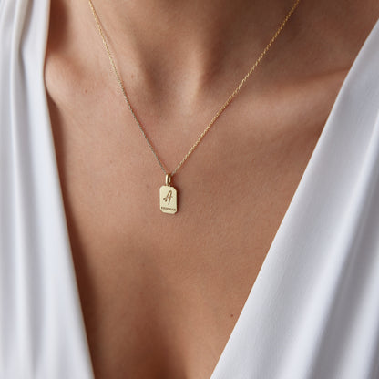 Personalized Initial and Date Necklace