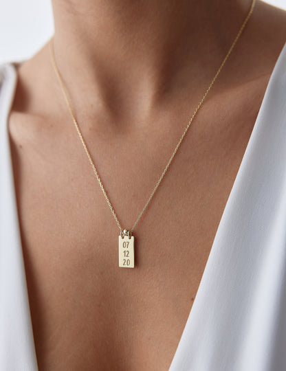 Personalized Date Necklace