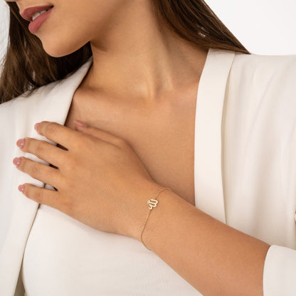 14k Gold Allah Bracelet