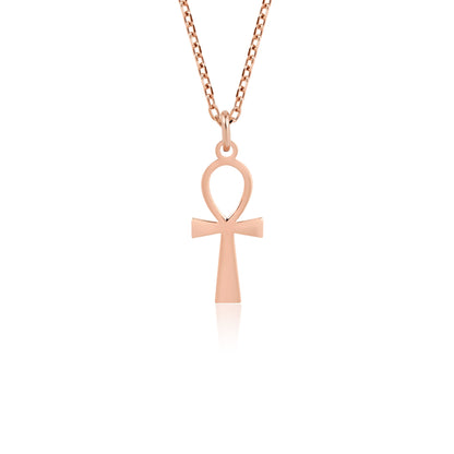 14K Gold Ankh Necklace – Egyptian Life Symbol Pendant