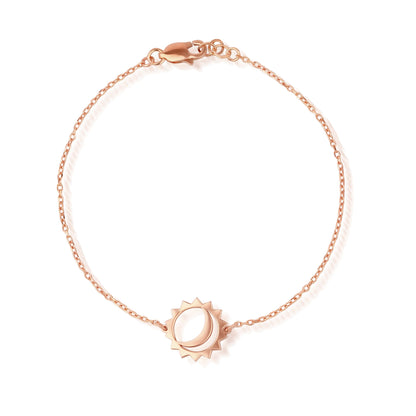 14K Gold Moon Sun Bracelet – Eternal Cosmic Pair