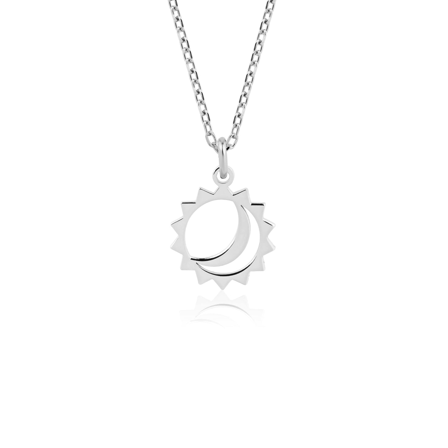 Moon Sun Necklace – Gold Vermeil on Sterling Silver Celestial Pendant