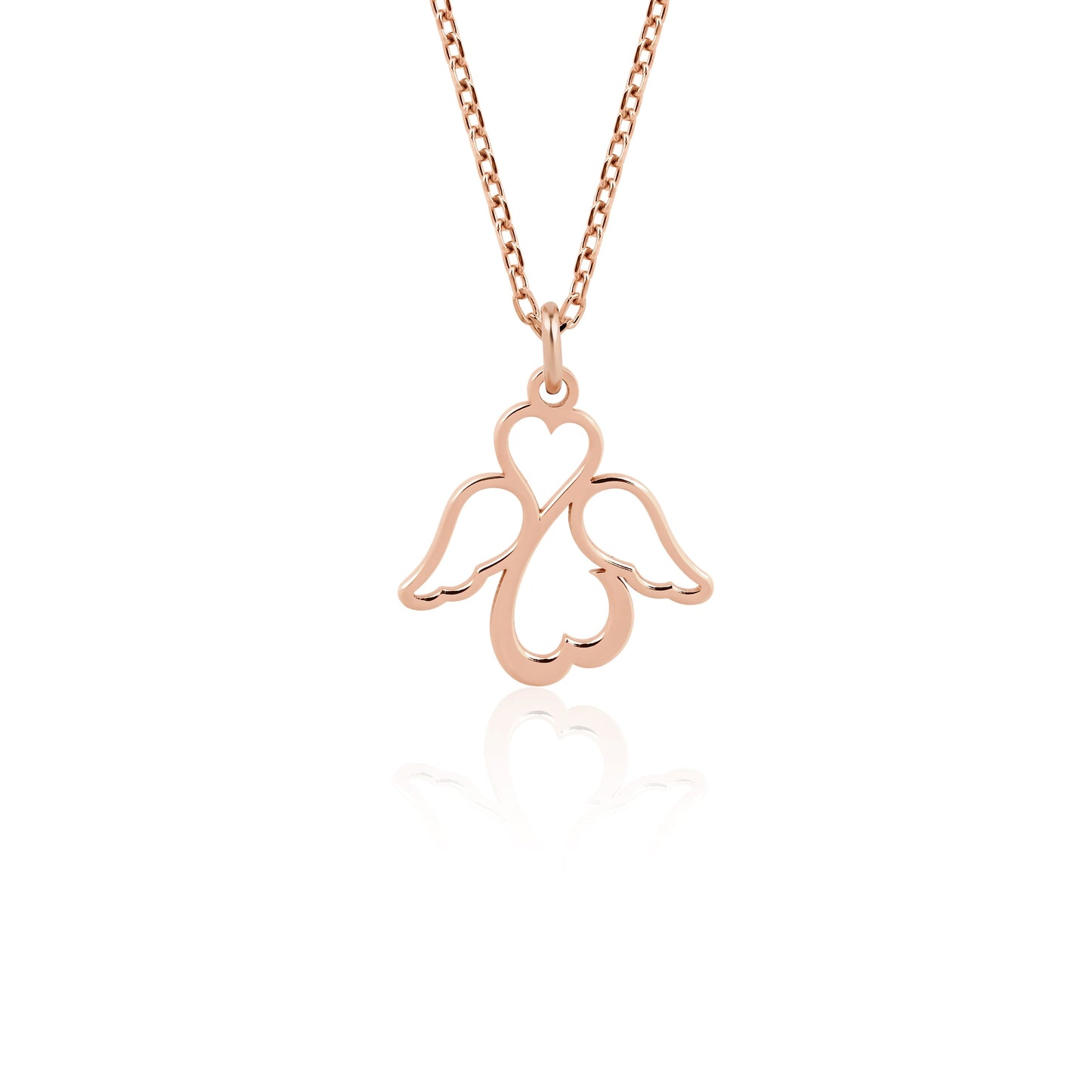 14K Gold Guardian Angel Necklace – Dainty Spiritual Protection Pendant