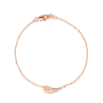 14K Gold Angel Wing Bracelet – Symbol of Protection & Guidance