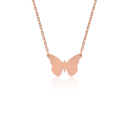 14K Gold Butterfly Necklace
