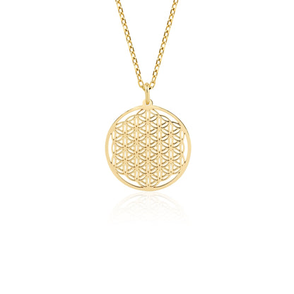 14k Gold Flower of Life Necklace