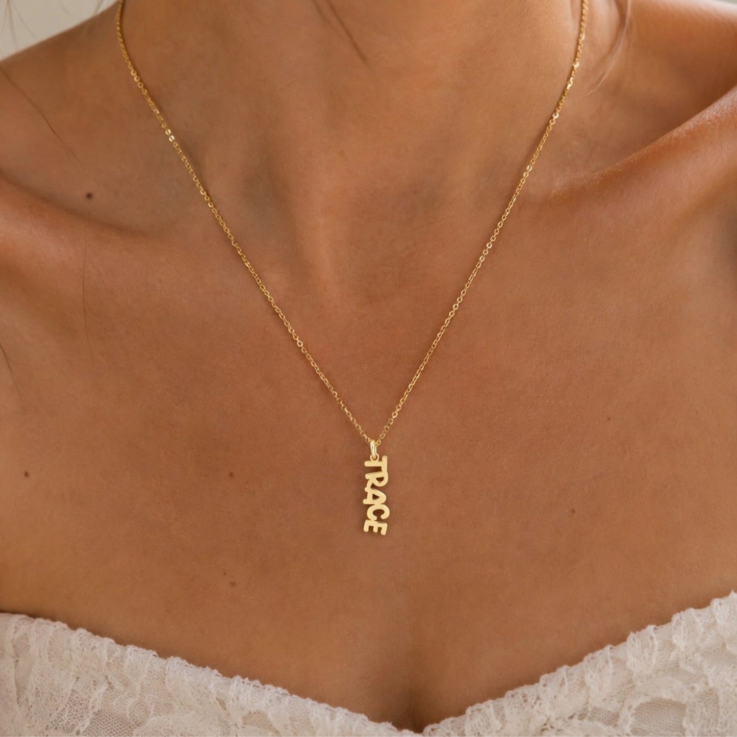 Personalized Name Necklace – Gold Vermeil on Sterling Silver