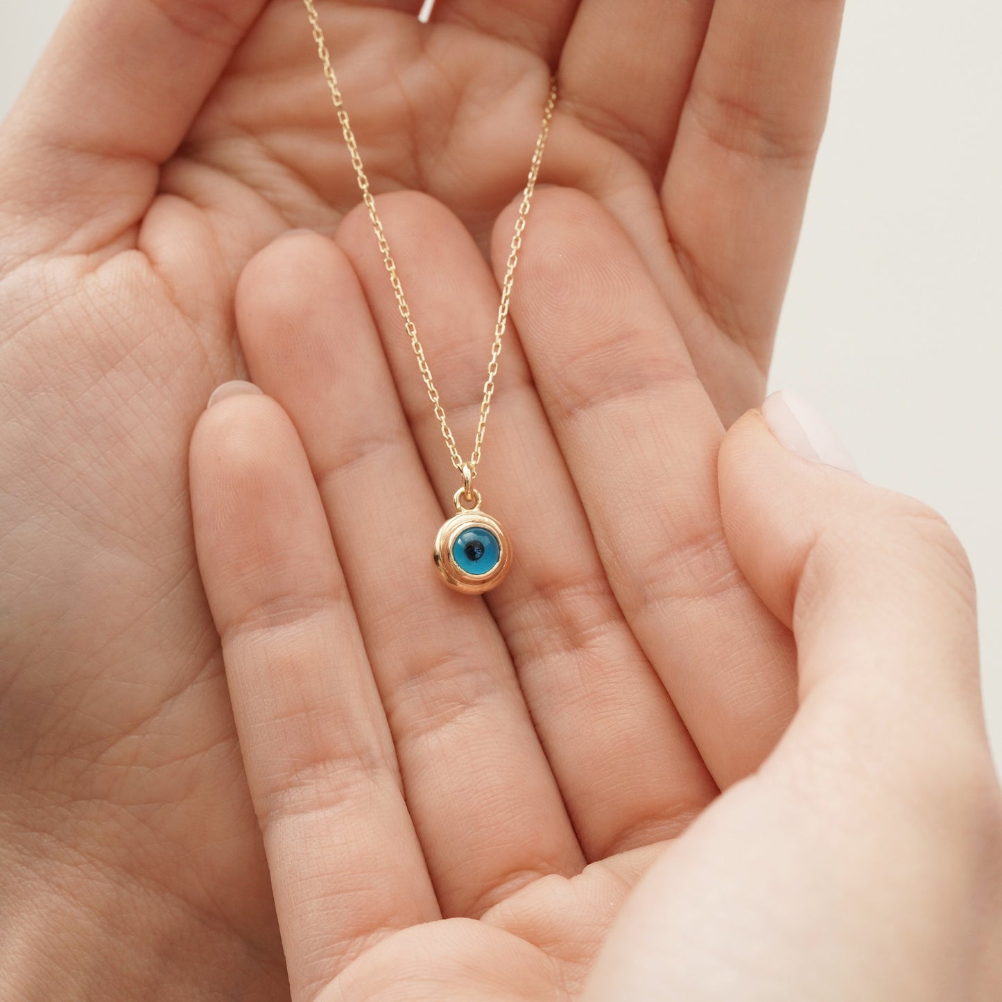 14k Gold Evil Eye Necklace