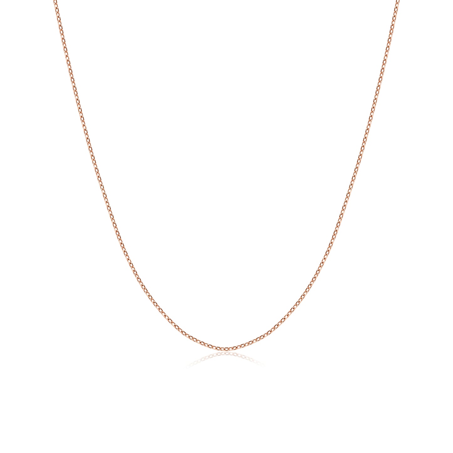 14K Gold Cable Chain Necklace – Simple Solid Gold Chain for Everyday Wear