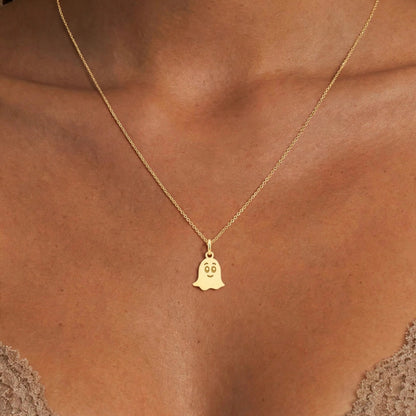 Ghost Necklace – Dainty Ghost Pendant