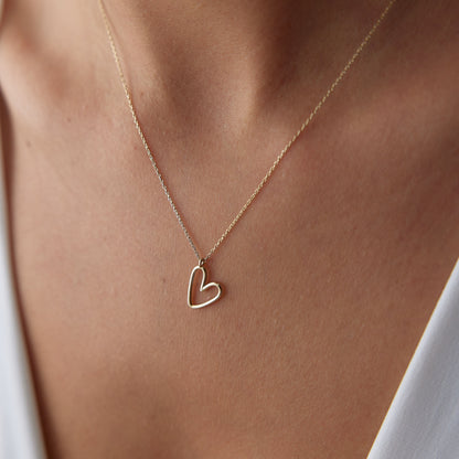 Real gold love necklace for women