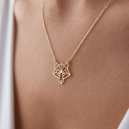 solid gold dainty animal pendant necklace