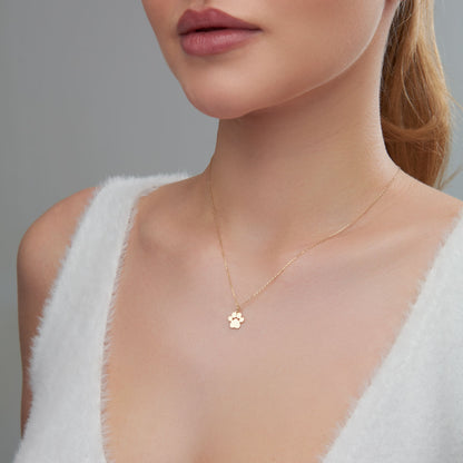 solid gold pet memorial necklace for pet loss