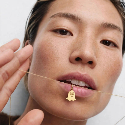 Ghost Necklace – Dainty Ghost Pendant