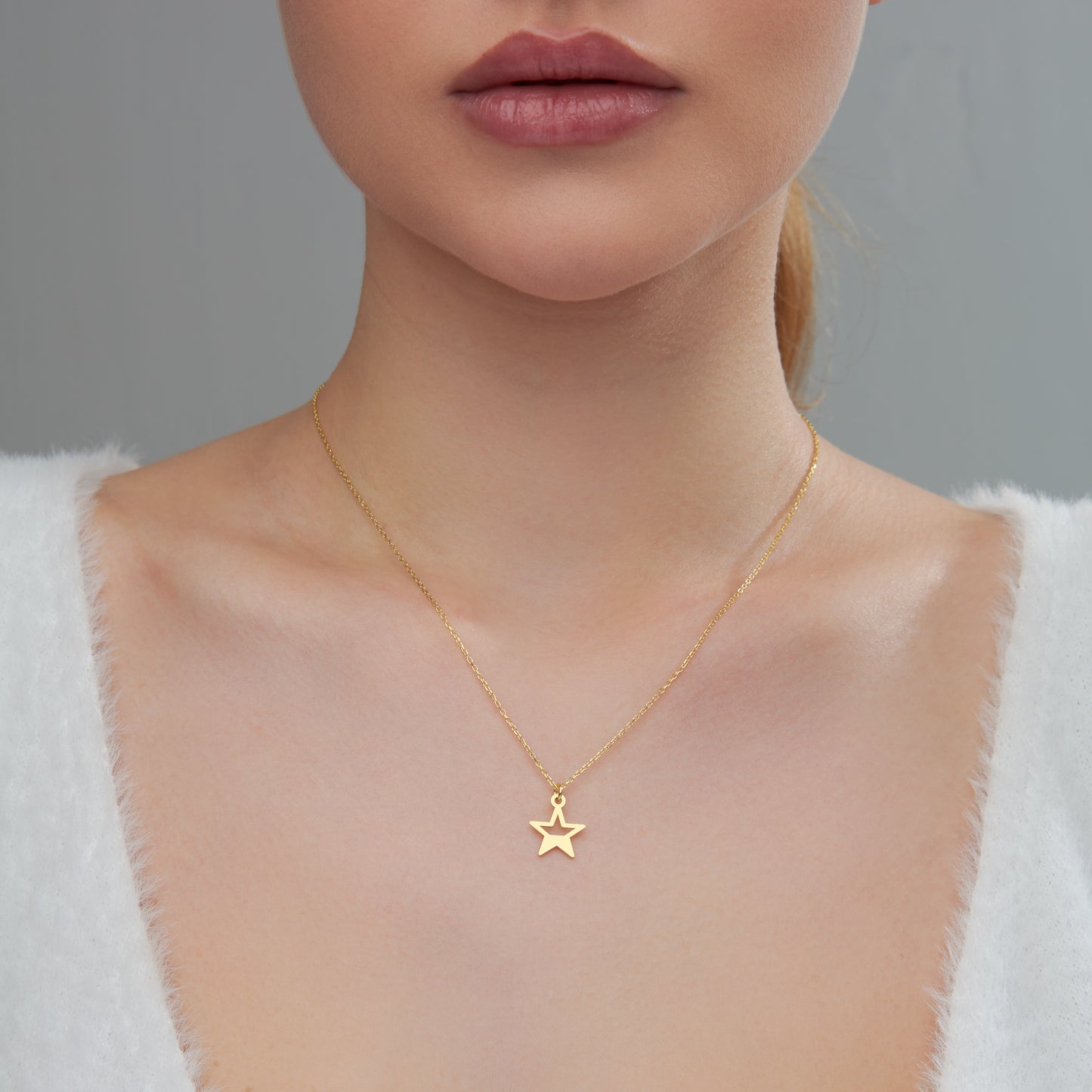 14k Gold Star Necklace