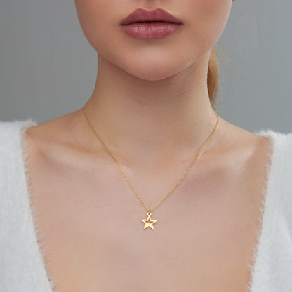 14k Gold Star Necklace