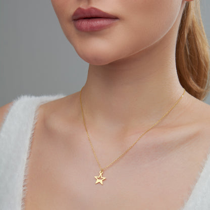 14k Gold Star Necklace