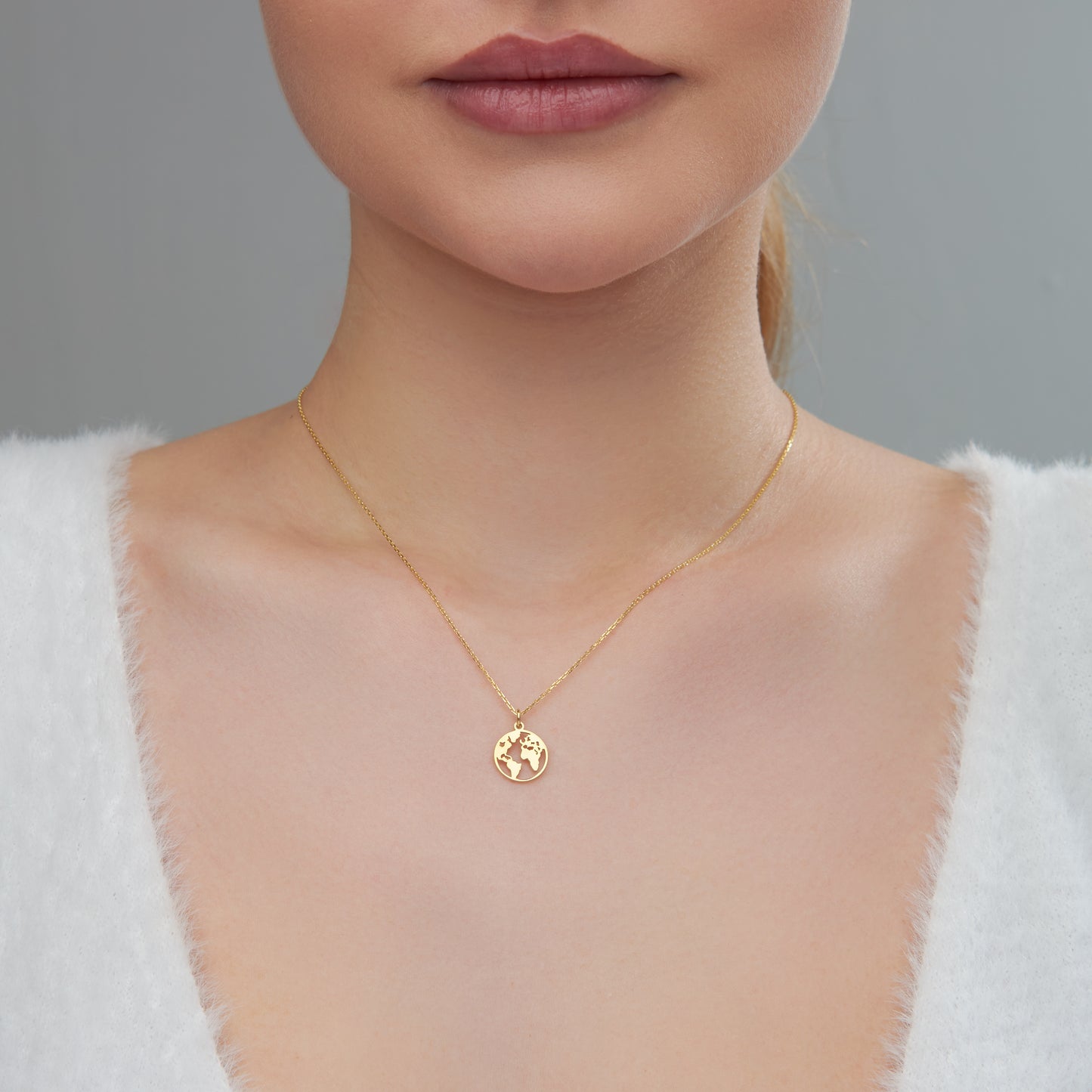 World Map Necklace