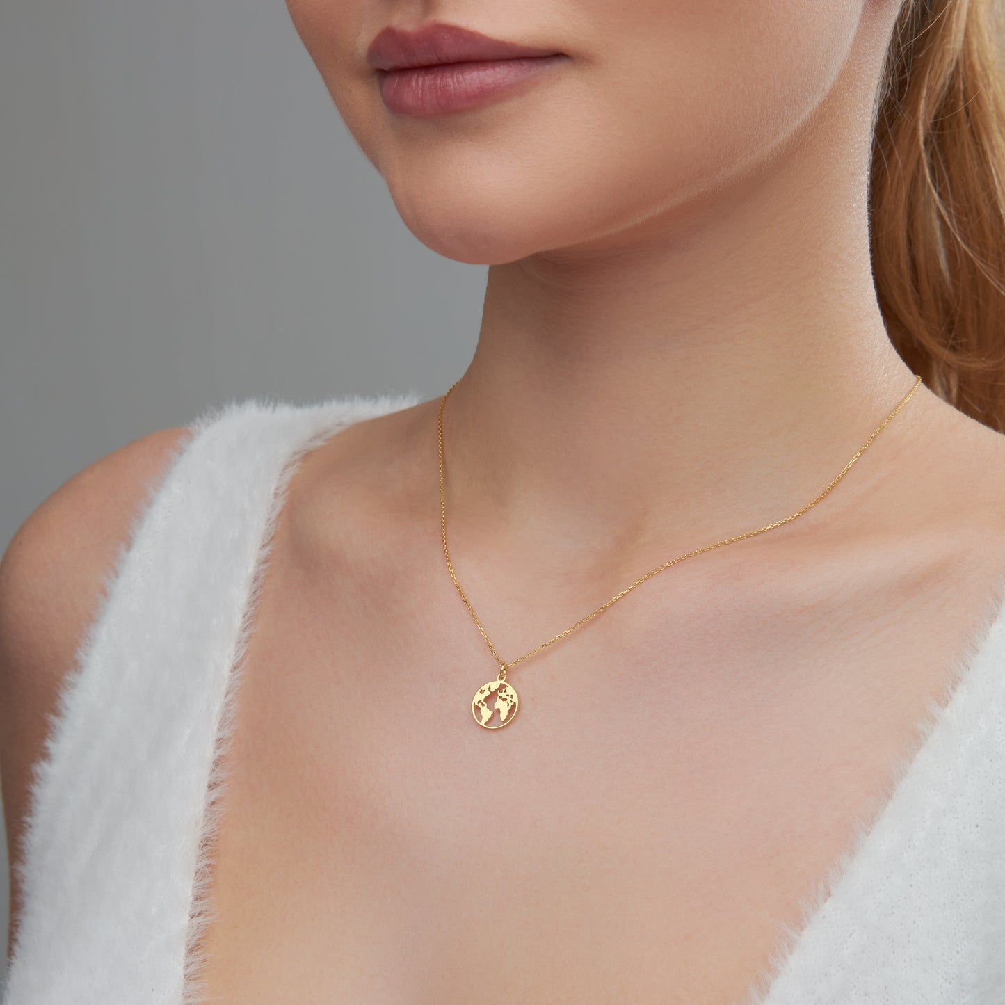 World Map Necklace