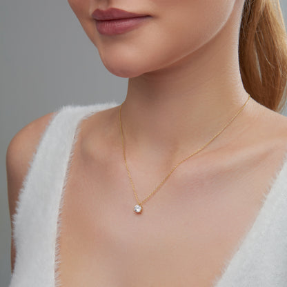 Solitaire CZ Necklace