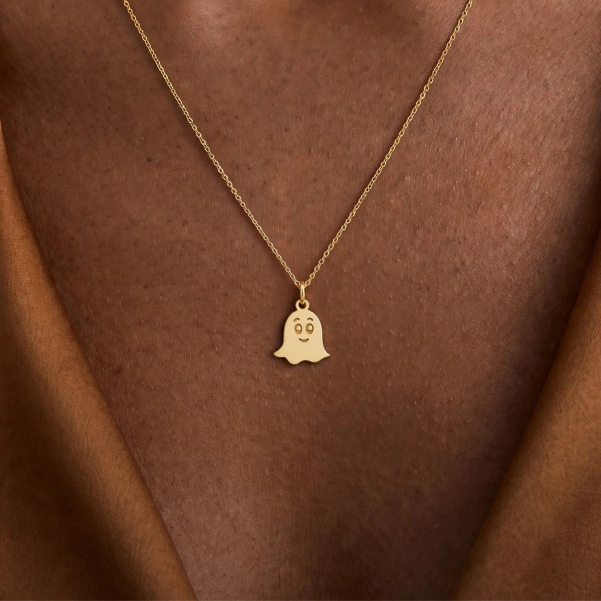 Ghost Necklace – Dainty Ghost Pendant