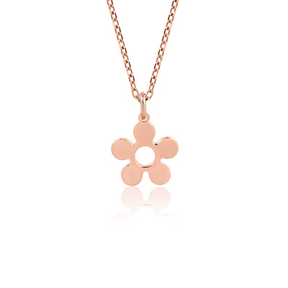 Nature-inspired daisy pendant necklace in solid gold