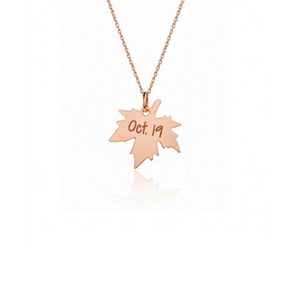 Personalized Maple Leaf Necklace