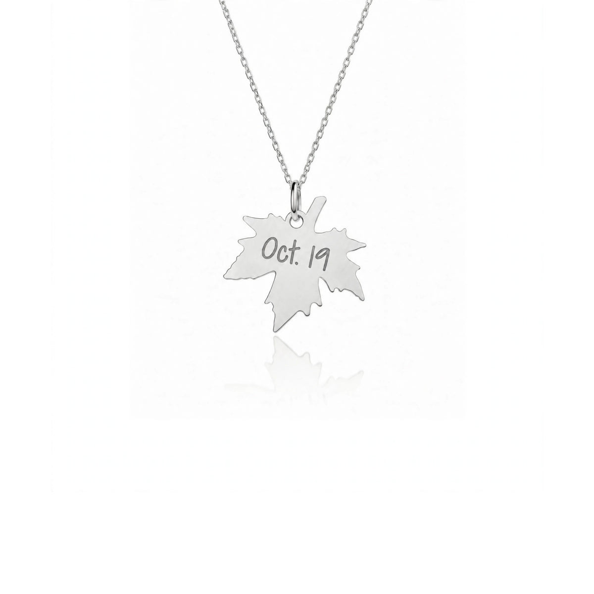 Personalized Maple Leaf Necklace