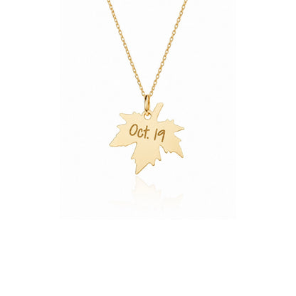 Personalized Maple Leaf Necklace