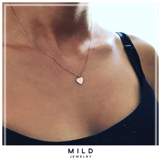 14k Gold Tiny Heart Necklace