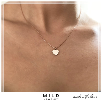 14k Gold Tiny Heart Necklace