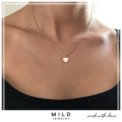 14k Gold Tiny Heart Necklace