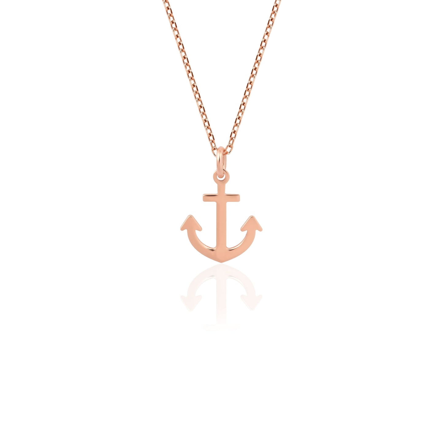 rose gold anchor necklace minimalist