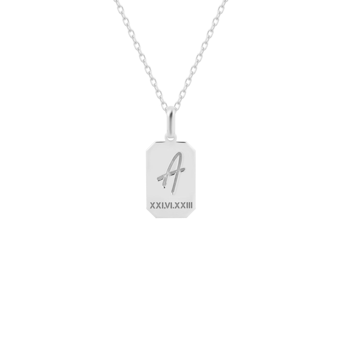Personalized Initial and Date Necklace
