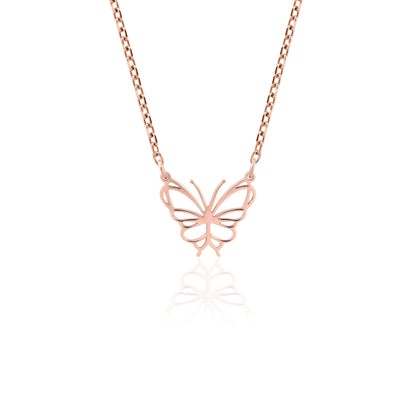 real gold butterfly necklace gift
