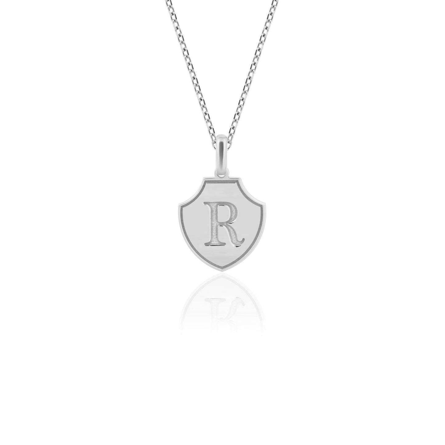 Shield Initial Necklace – Gold Vermeil on Sterling Silver