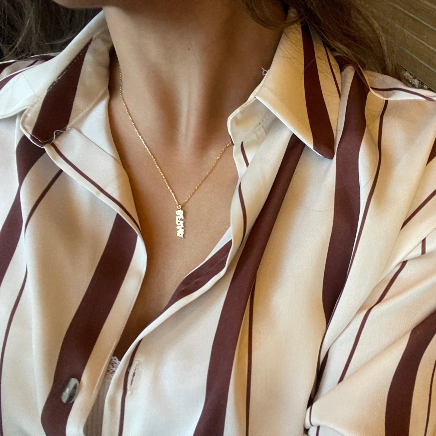 Personalized Name Necklace – Gold Vermeil on Sterling Silver