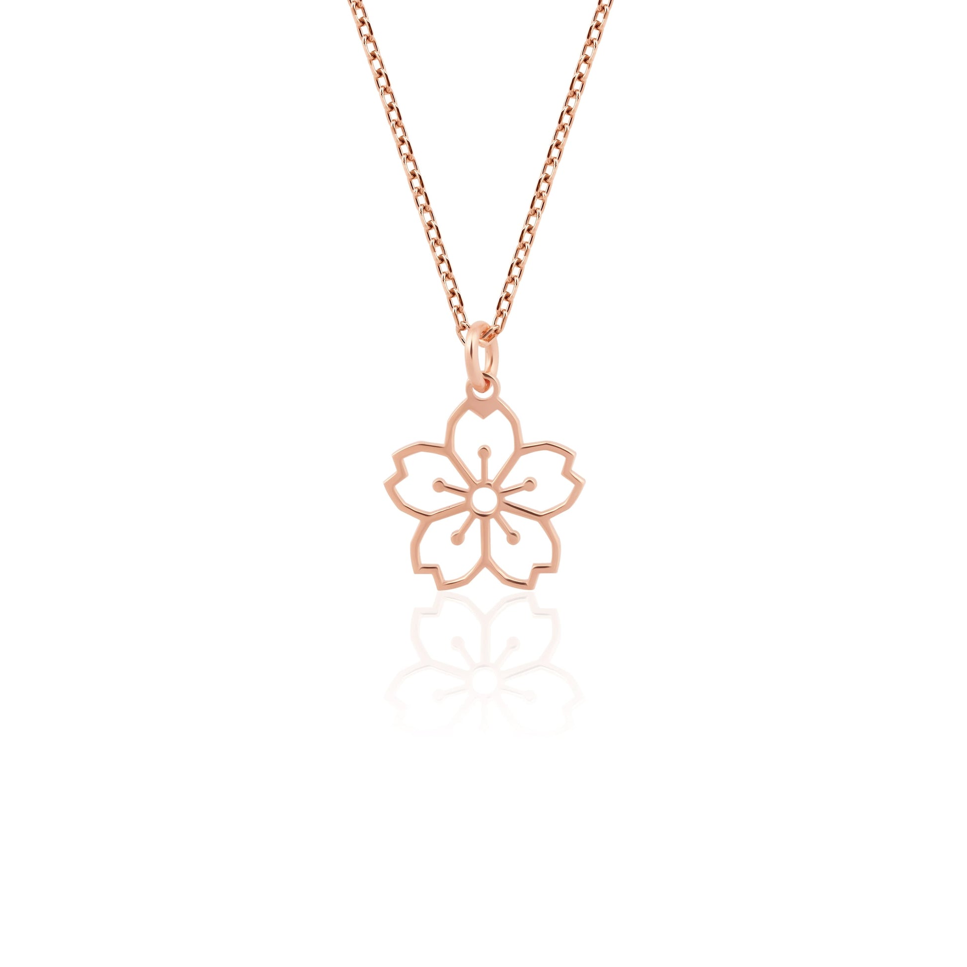 gold sakura necklace for nature lovers