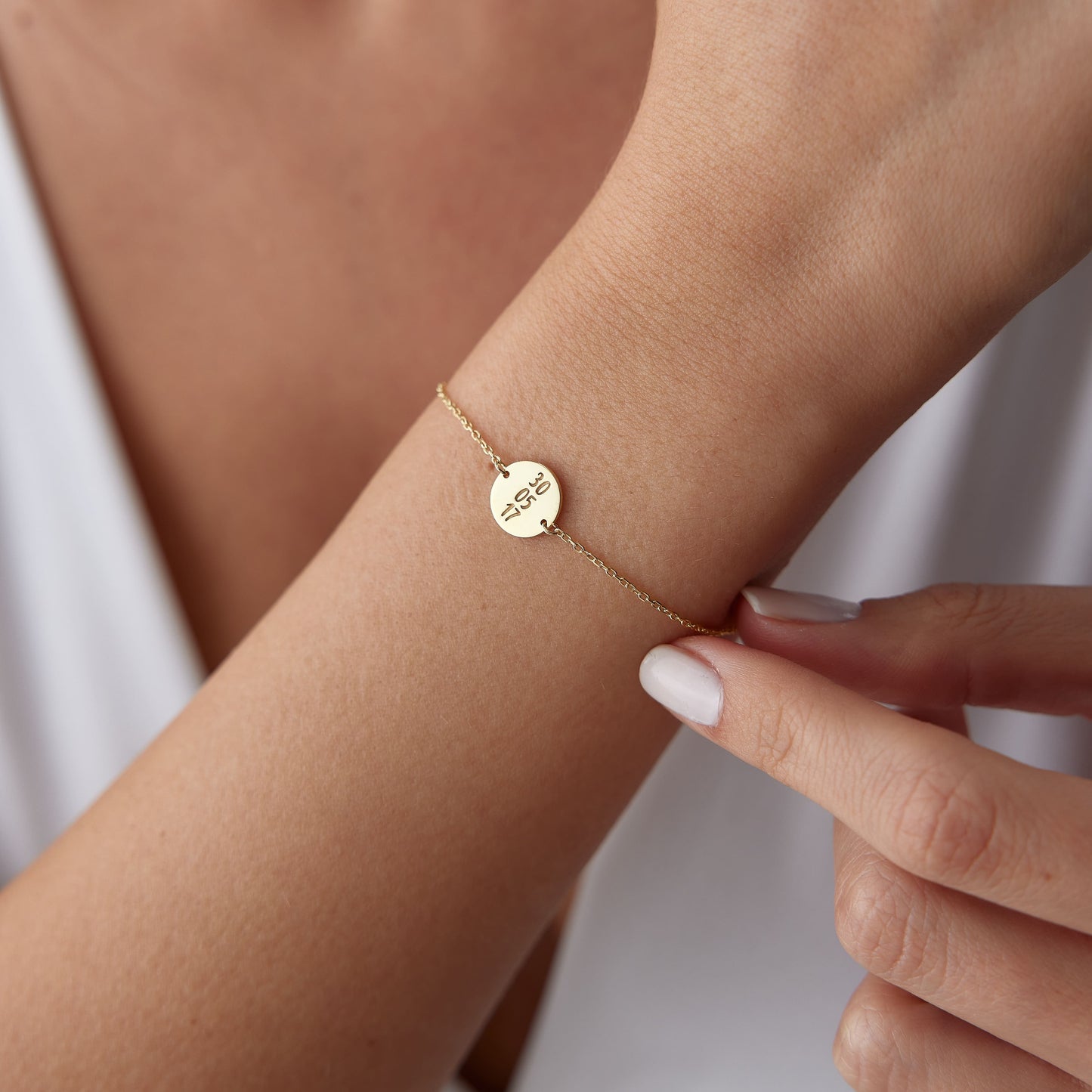 engraved date bracelet