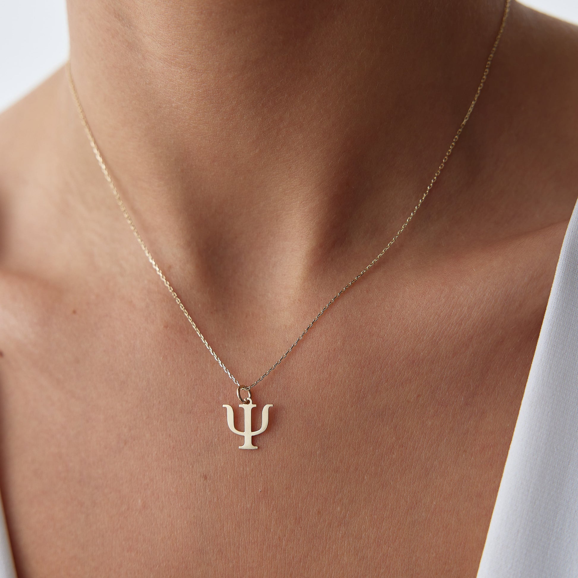 therapist gift necklace gold vermeil