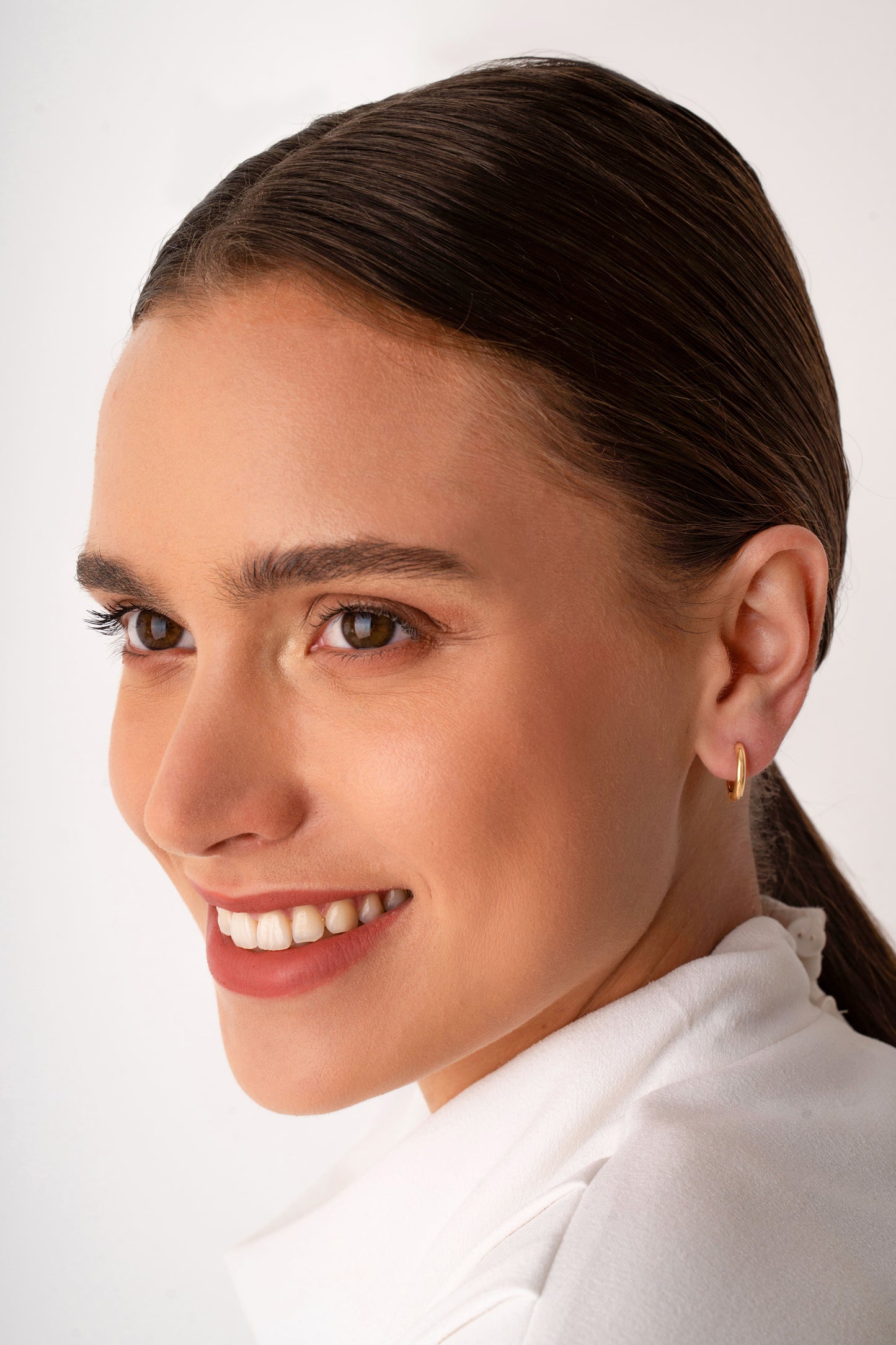 14K Solid Gold Classic Hoop Earrings – Minimal Everyday Hoops