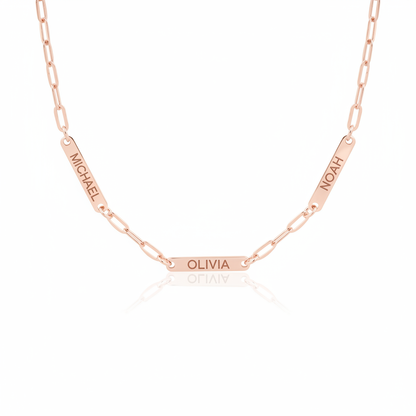 Moments Necklace – Gold Vermeil Custom Family Name Necklace