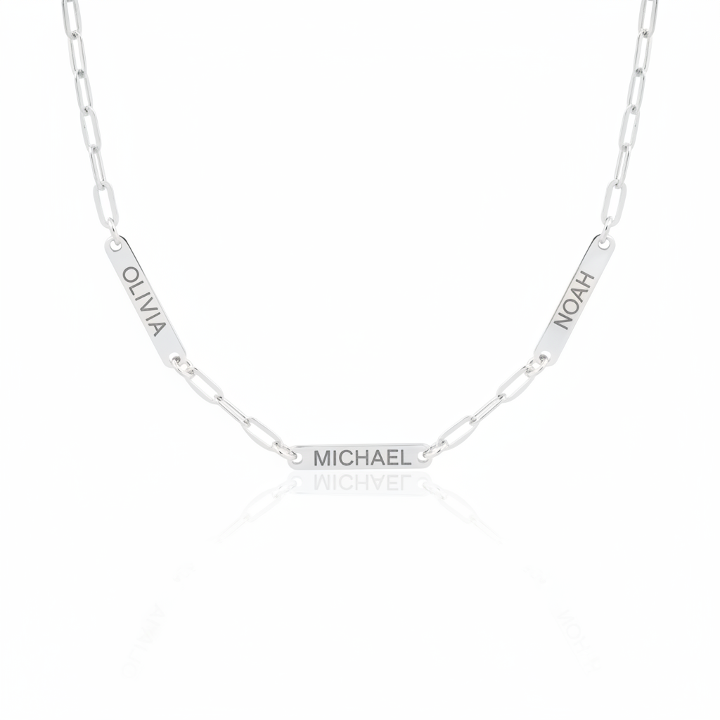 Moments Necklace – Gold Vermeil Custom Family Name Necklace