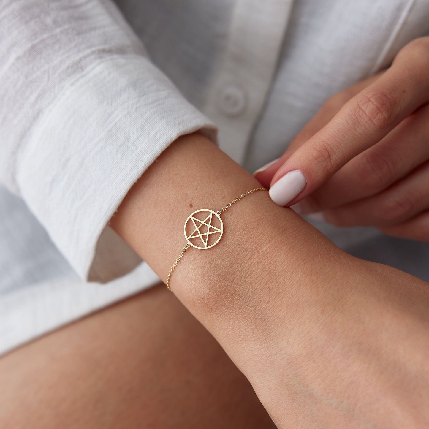 dainty gold charm bracelet