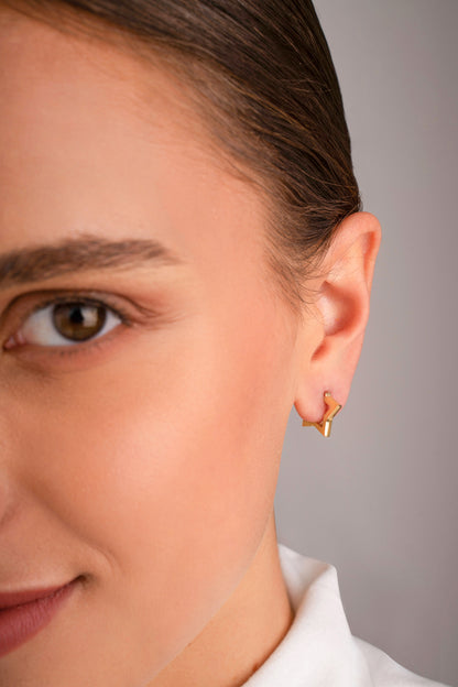 dainty star hoops