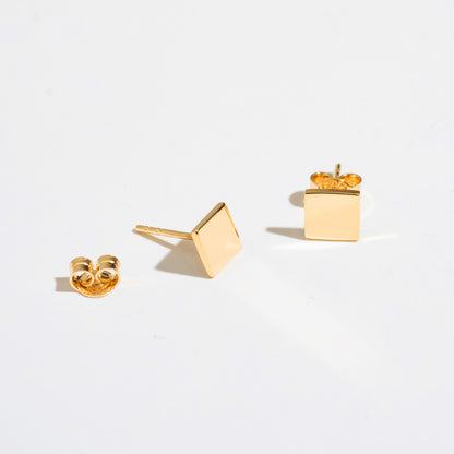 handcrafted gold studs