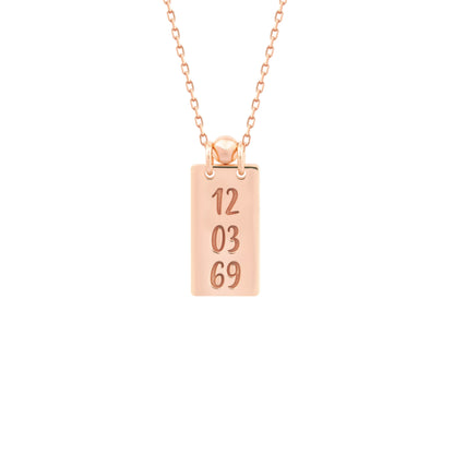 Personalized Date Necklace