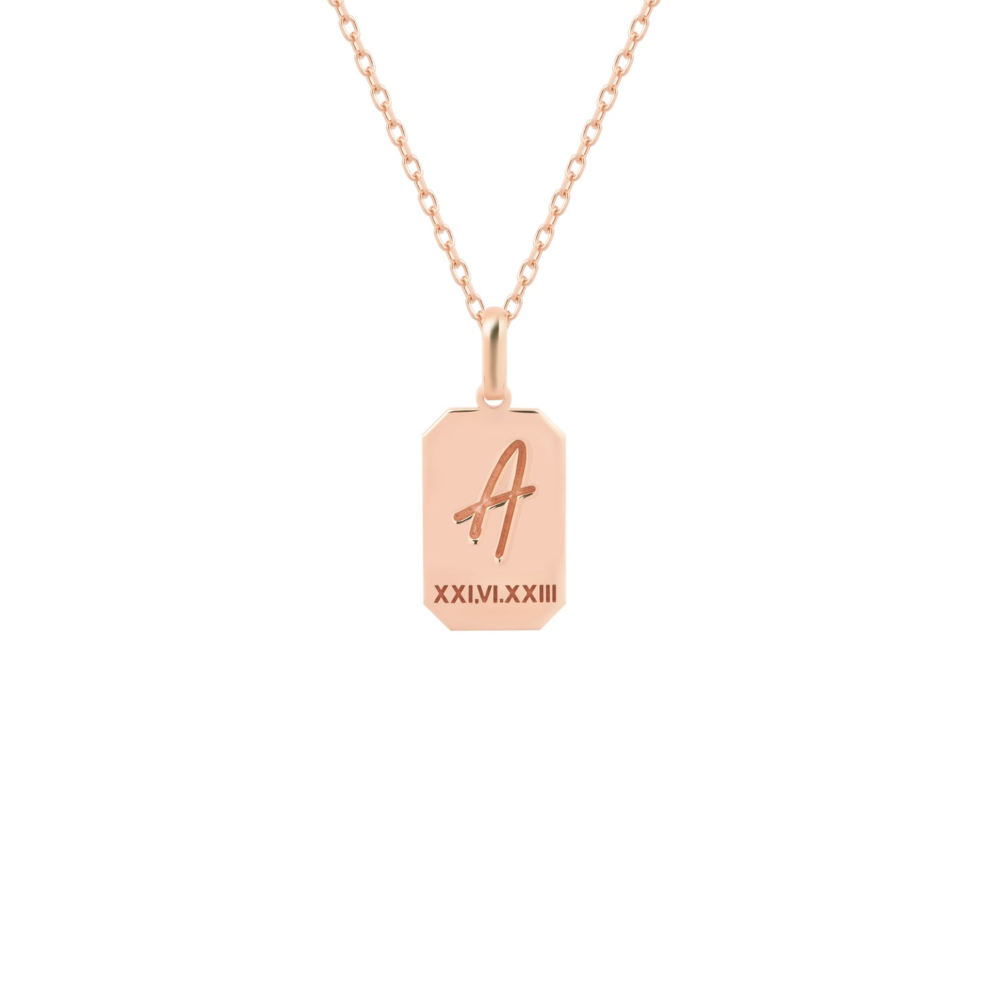 Personalized Initial and Date Necklace