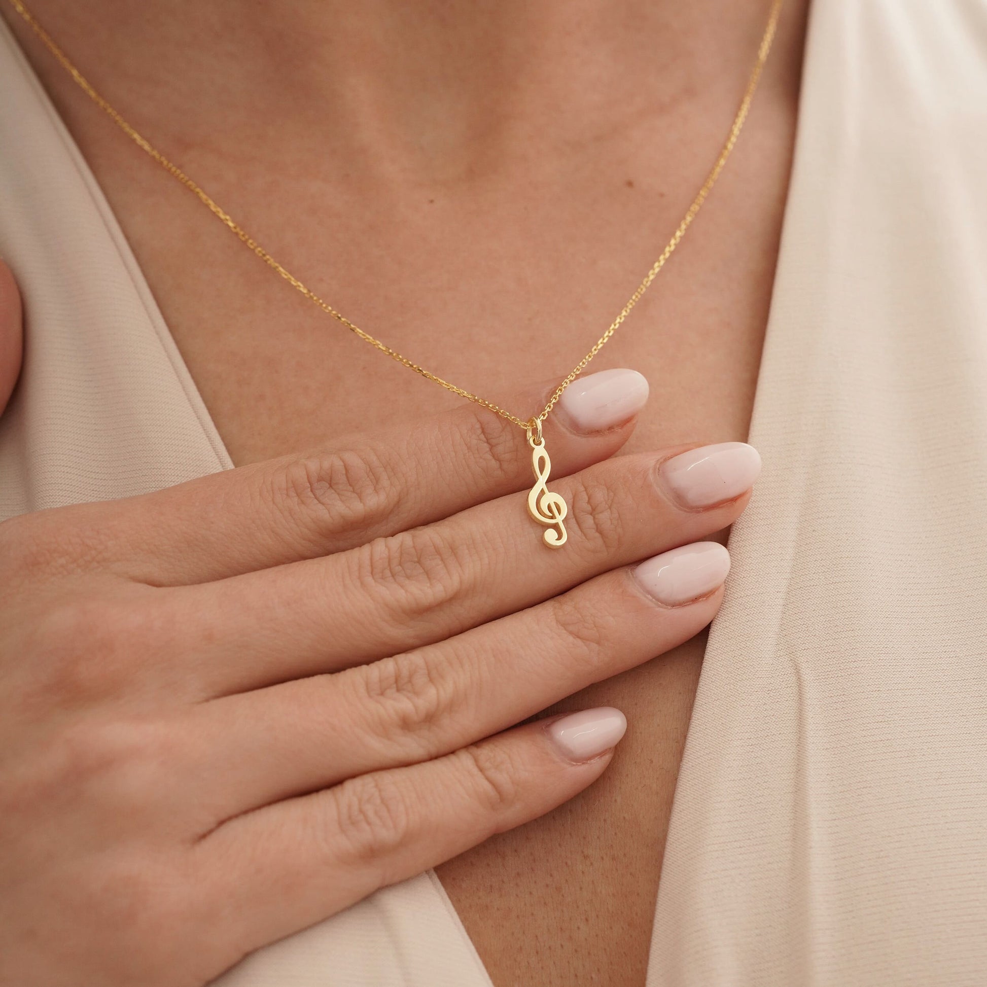 minimalist musician charm necklace gift