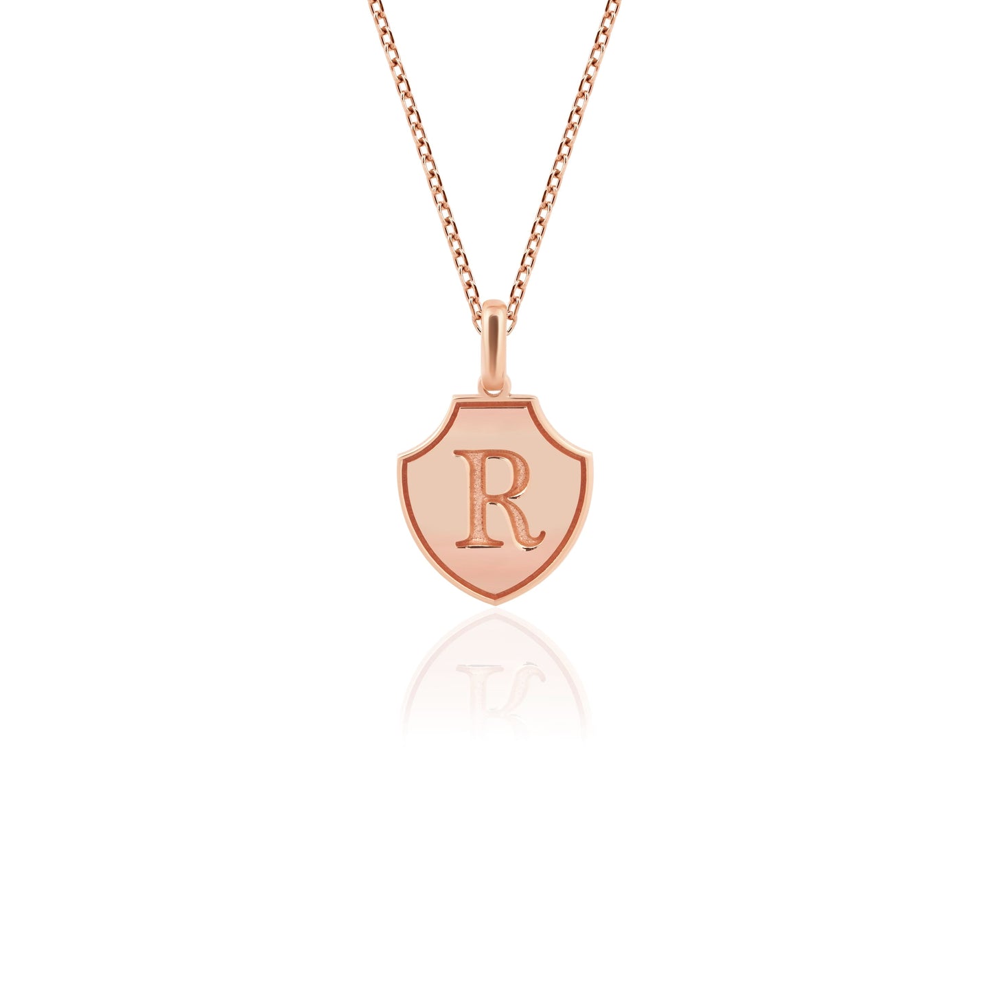 Shield Initial Necklace – Gold Vermeil on Sterling Silver